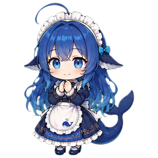 蓝发鲸鱼娘